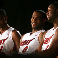 熱火三巨頭LeBron James、Dwyane Wade、Chris Bosh