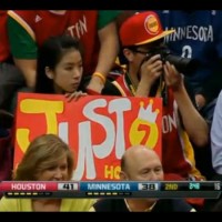 Rockets 87 Timberwolves 84 jeremy lin林書豪 灰狼主場有人為林書豪加油