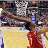 Rockets V.S Clippers Jeremy Lin林書豪上籃被喬丹打臉