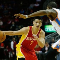Houston Rockets Jeremy Lin #7 Oklahoma City Thunder Kevin Durant #35