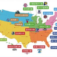 NBA賽事及球隊所在位置