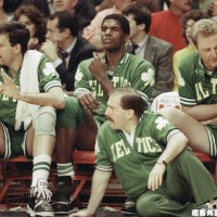 柏德（Larry Bird）、派瑞許（Robert Parish）、麥克海爾（Kevin McHale）助理教練福特（Chris Ford）